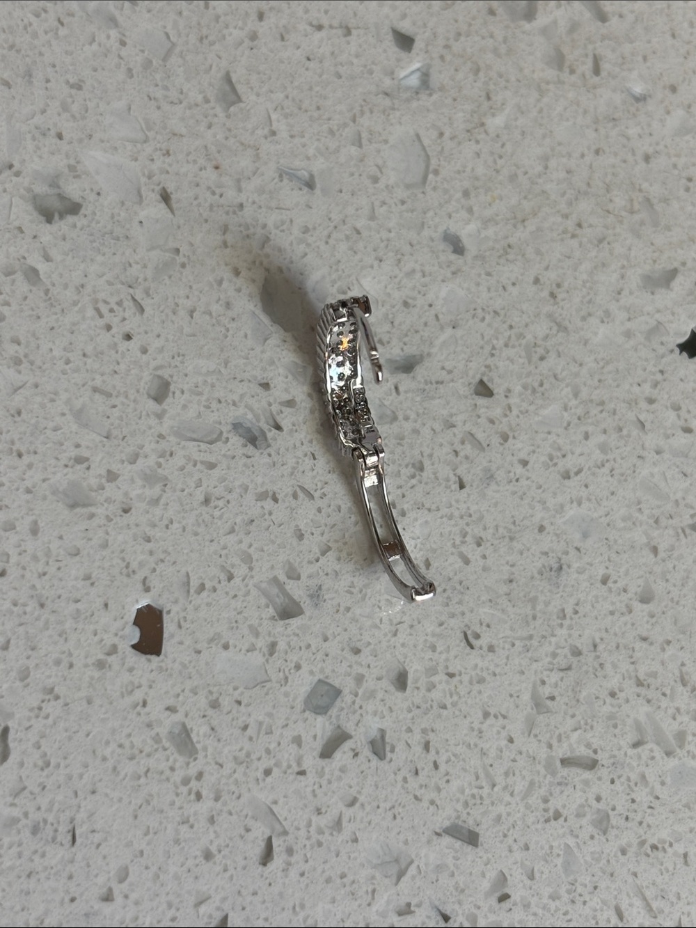 Sterling Silver Moissanite Huggie Hoop Earrings, 0.44 CTW, VVSD Color - Picture 2 of 9